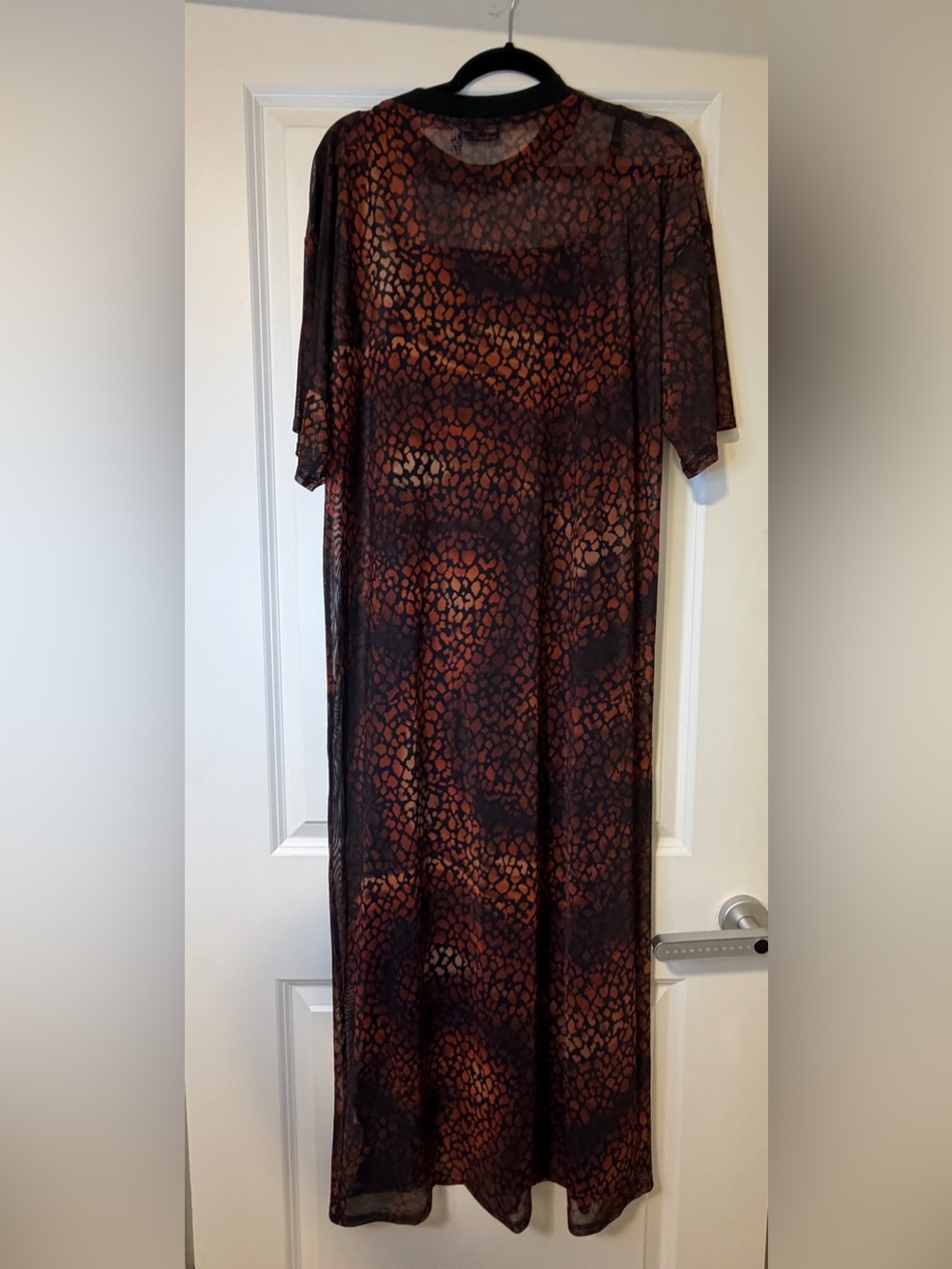 ASOS Brown & Black Leopard-Print Maxi Dress